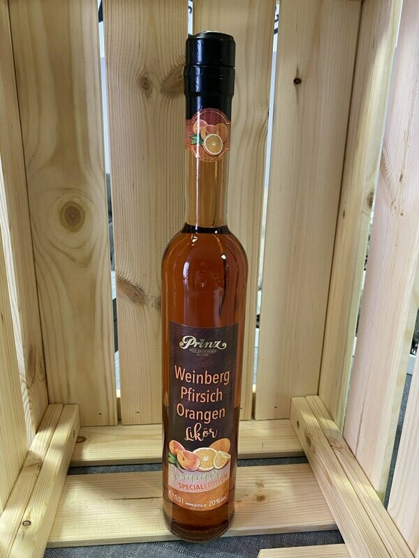Weinbergpfirsich Orangen Likör 20 % vol. (0,5L) Weinbergpfirsich Orangen Likör 20 % vol. (0,5L)