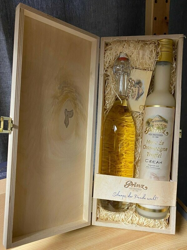 Prinz Holz Geschenkkiste für zwei 0,5L Flaschen Prinz Holz Geschenkkiste für zwei 0,5L Flaschen