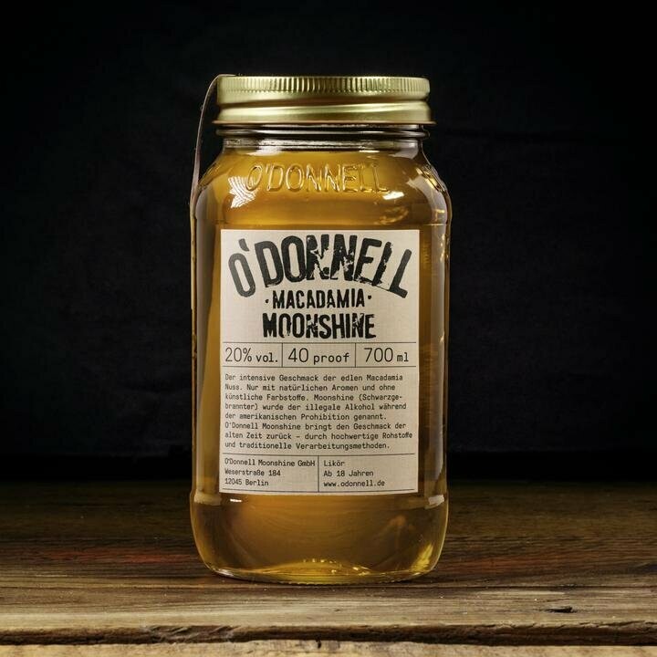 O´Donnell Moonshine - Macadamia Likör 20% vol. 0,7l O´Donnell Moonshine - Macadamia Likör 20% vol. 0,7l