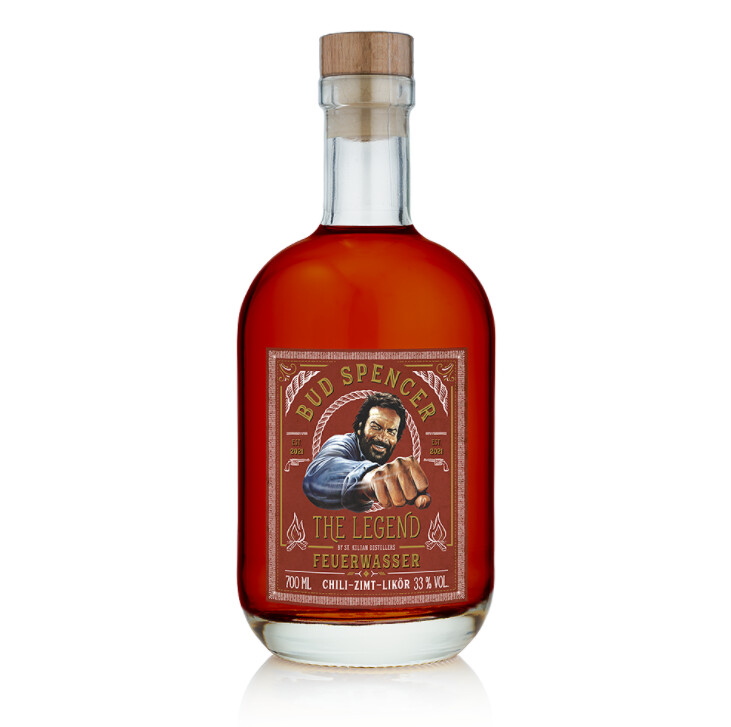 Bud Spencer - Feuerwasser - Chili, Zimt Likör, 33% vol., 0,7l Bud Spencer - Feuerwasser - Chili, Zimt Likör, 33% vol., 0,7l