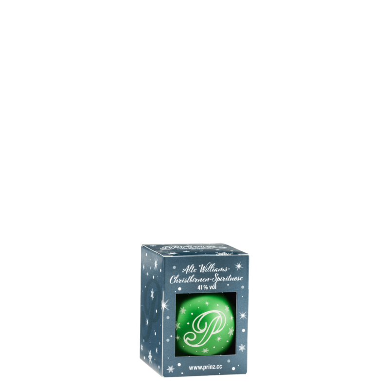 Grüne Christbaumkugel, gefüllt mit 0,04 l Nobilant Kakao Liqueur 37,7 % vol. Grüne Christbaumkugel, gefüllt mit 0,04 l Nobilant Kakao Liqueur 37,7 % vol.