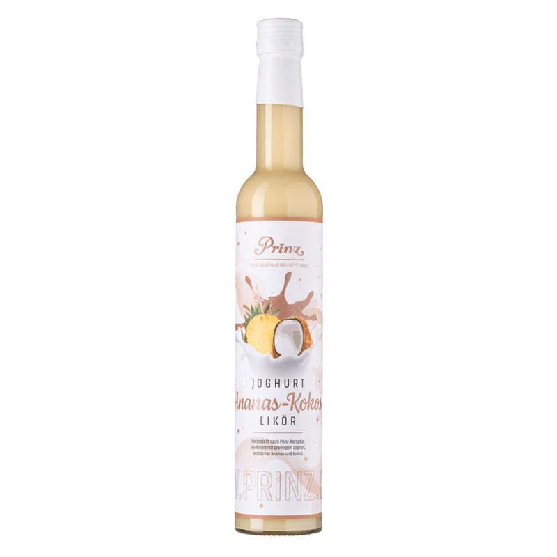 Prinz - Joghurt Kokos-Ananas Likör 15 % vol. (0,5L) Prinz - Joghurt Kokos-Ananas Likör 15 % vol. (0,5L)