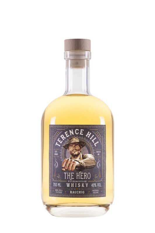 Whisky - Terence Hill - The Hero - rauchig, 49%, 0,7l Whisky - Terence Hill - The Hero - rauchig, 49%, 0,7l