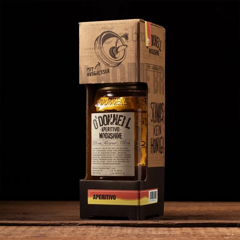 O´Donnell Moonshine - Kombiset Aperitivo - Likör 20 % vol. incl. Ausgießer (0,7l) O´Donnell Moonshine - Kombiset Aperitivo - Likör 20 % vol. incl. Ausgießer (0,7l)