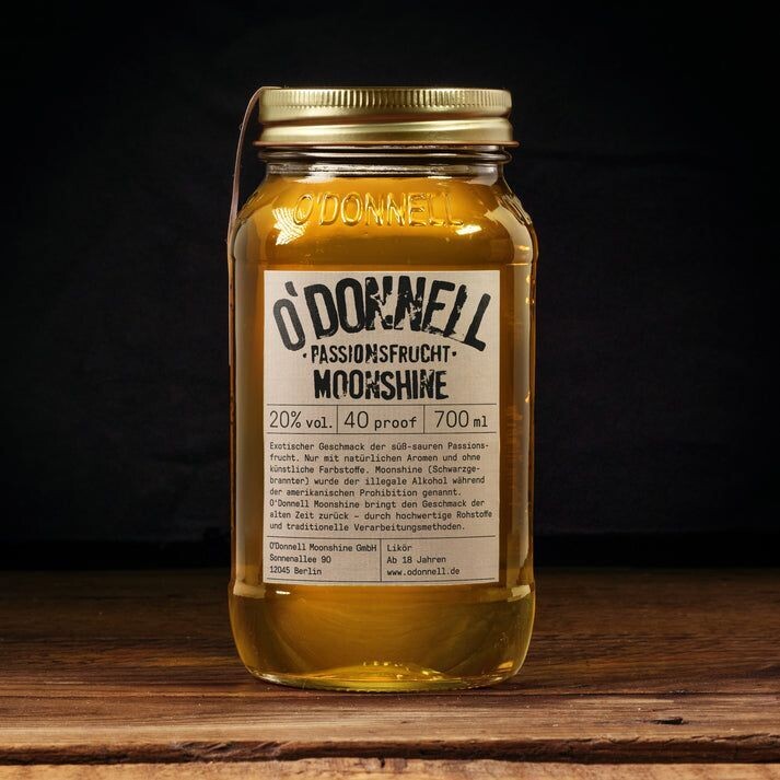 O´Donnell Moonshine - Passionsfrucht Likör 20 % vol. - 0,7l O´Donnell Moonshine - Passionsfrucht Likör 20 % vol. - 0,7l