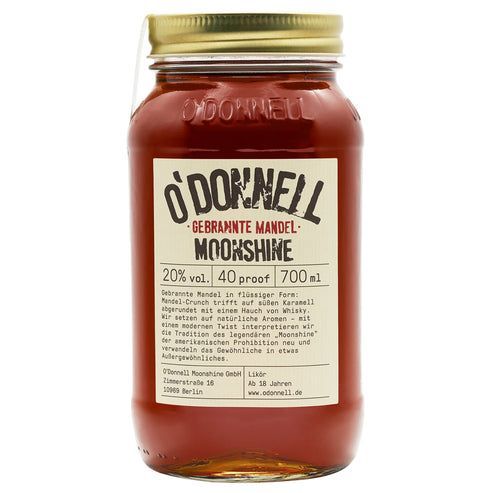 O´Donnell Moonshine - Gebrannte Mandeln - Likör 20% - 0,7L O´Donnell Moonshine - Gebrannte Mandeln - Likör 20% - 0,7L
