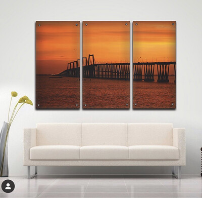 Puente Sobre el Lago Acrilico 60&quot; x 40&quot;