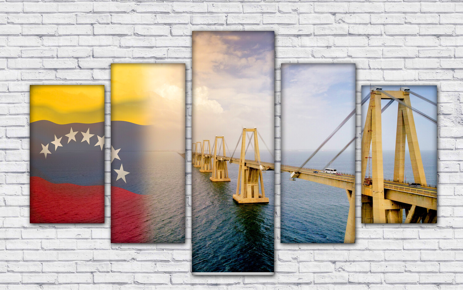 Canvas Puente sobre el lago ( Drone)