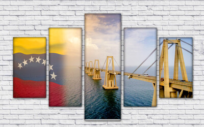 Canvas Puente sobre el lago ( Drone)
