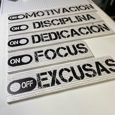 5 piezas Frases