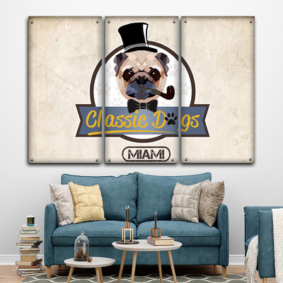 Classic Dogs 60&quot; x 40&quot;