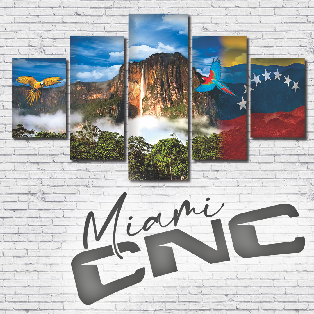 Canvas  Salto Angel con Guacamayas