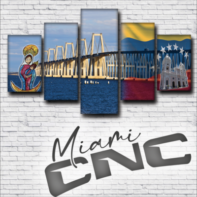 Canvas Lago Maracaibo Chinita y Catedral Cabimas