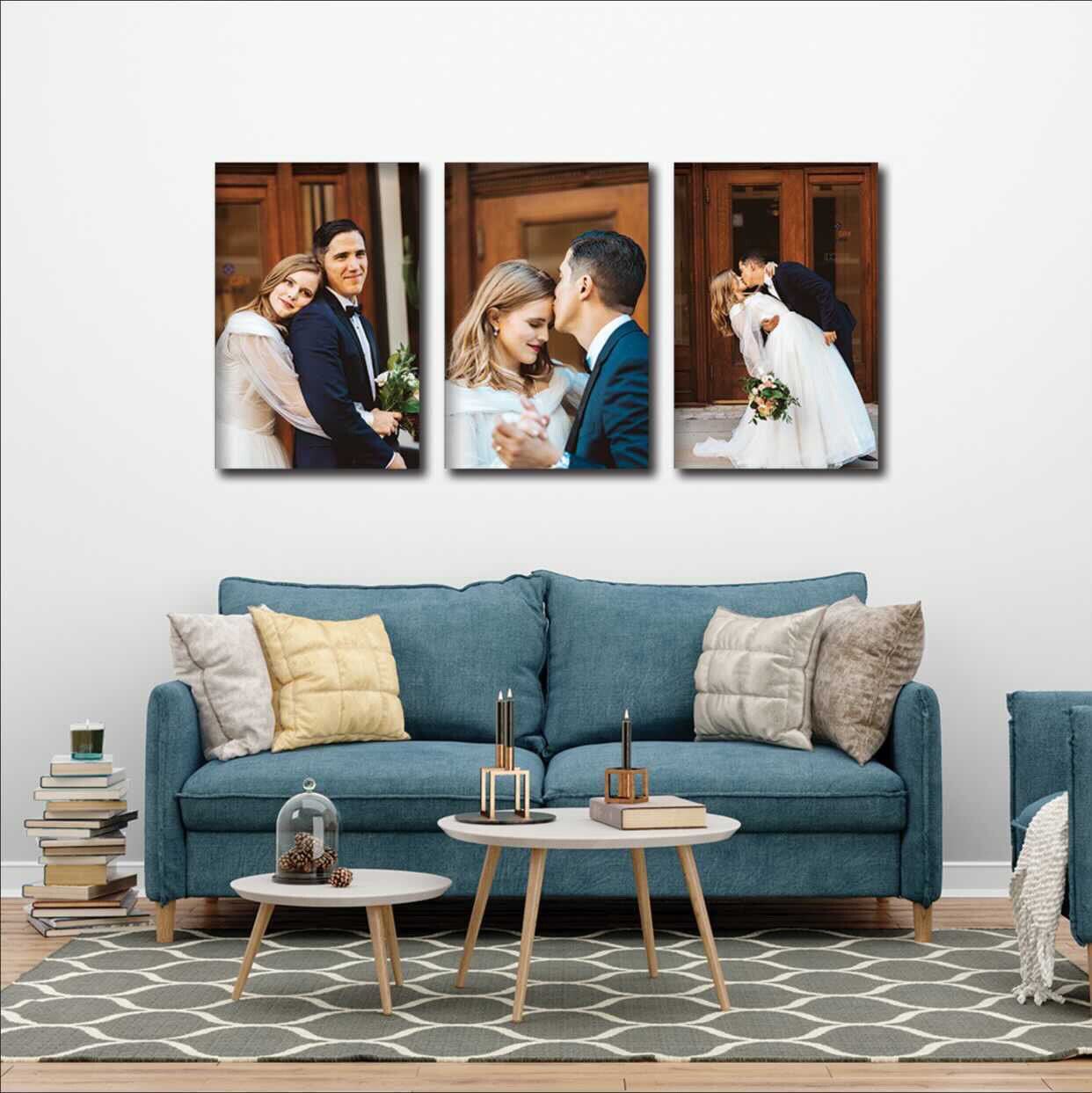 30x60 Triptico Canvas 