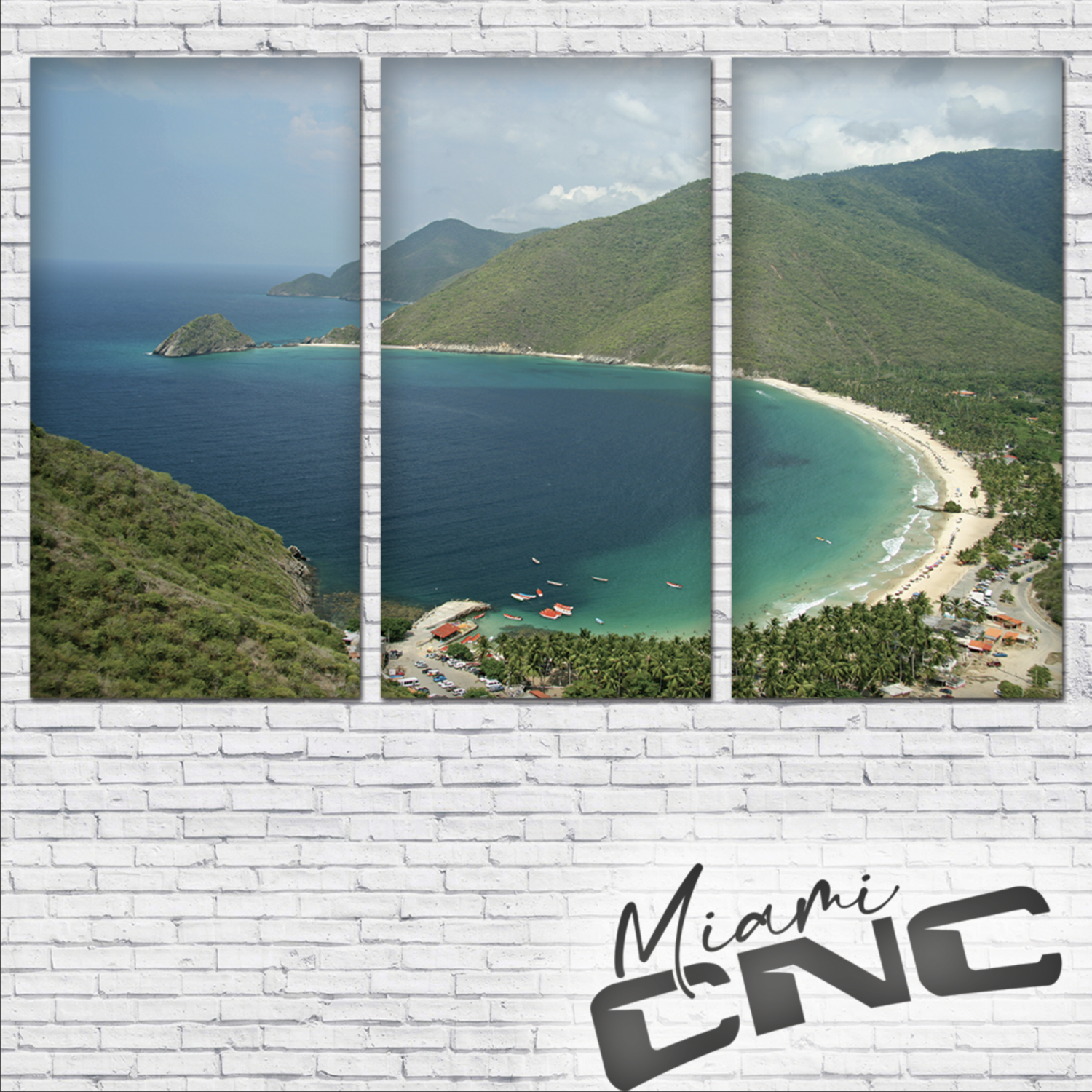Triptico Bahia de Cata 30x60