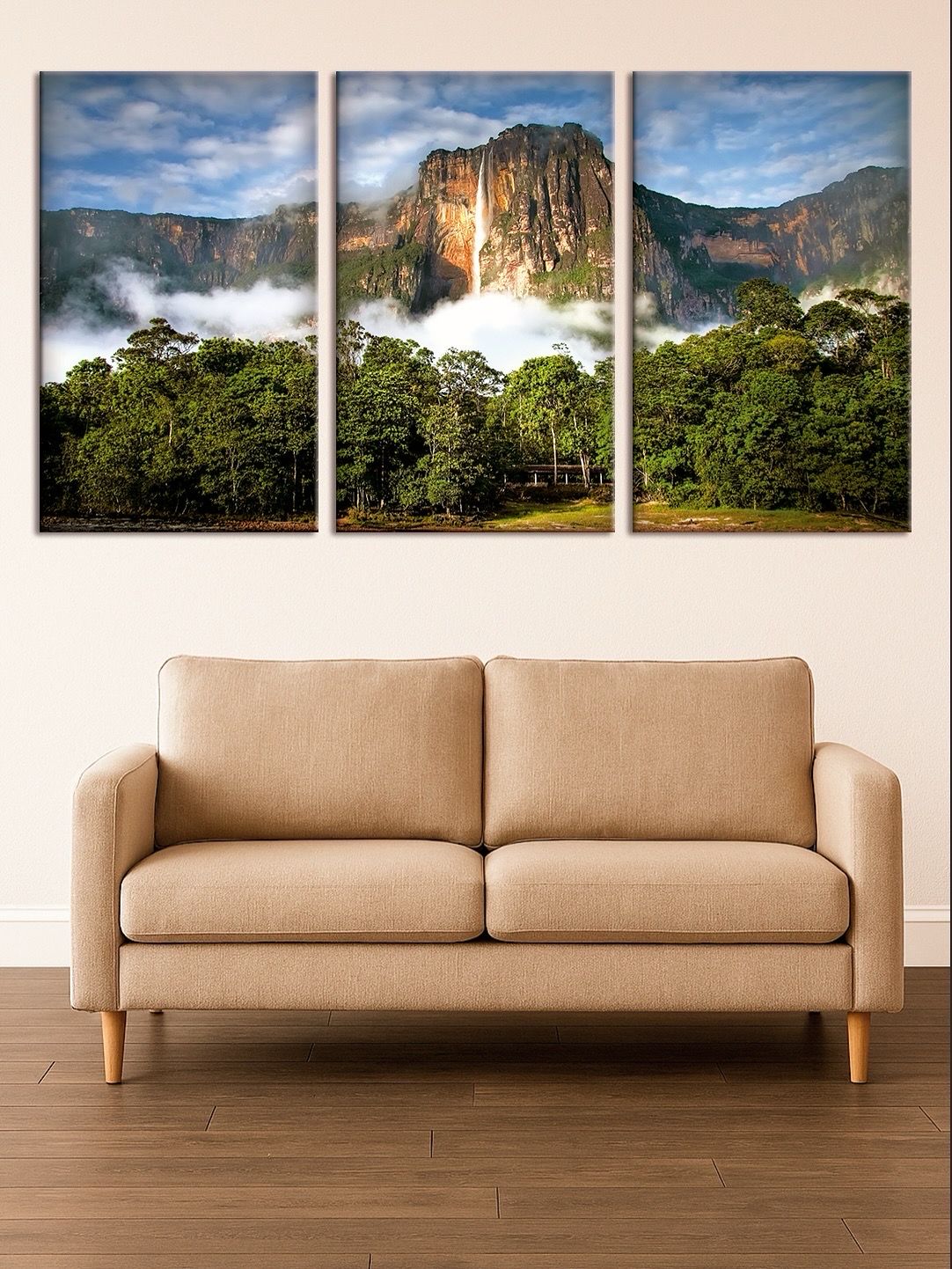 Salto Angel triptico 24”x54”