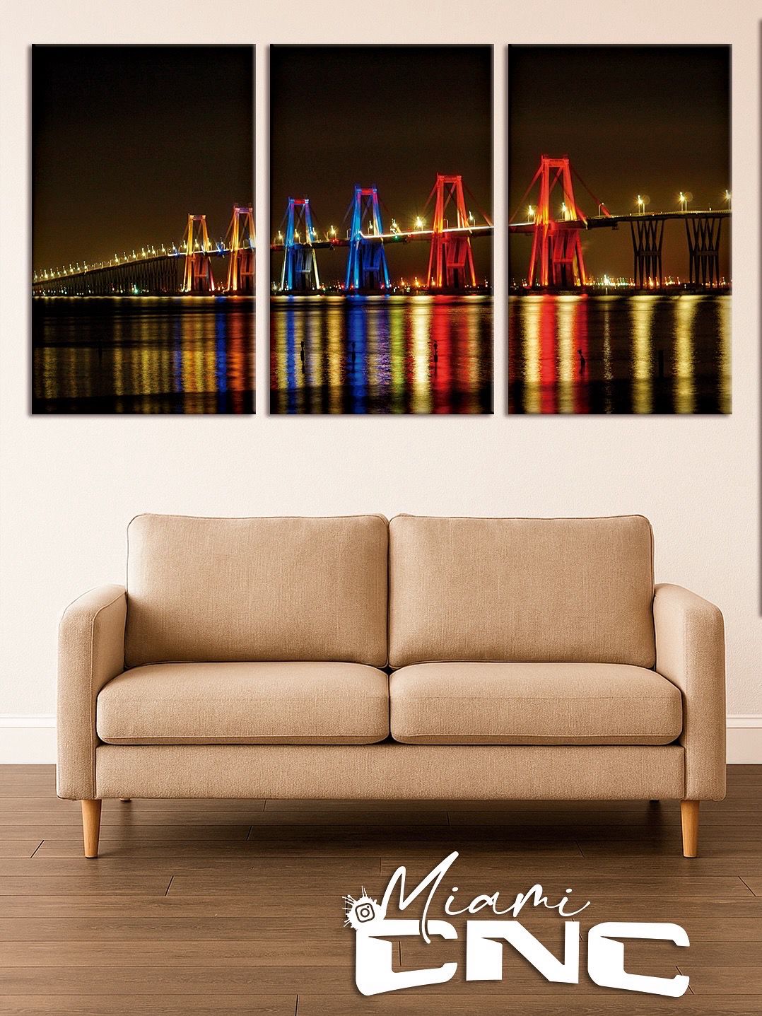 Puente triptico 24”x54”