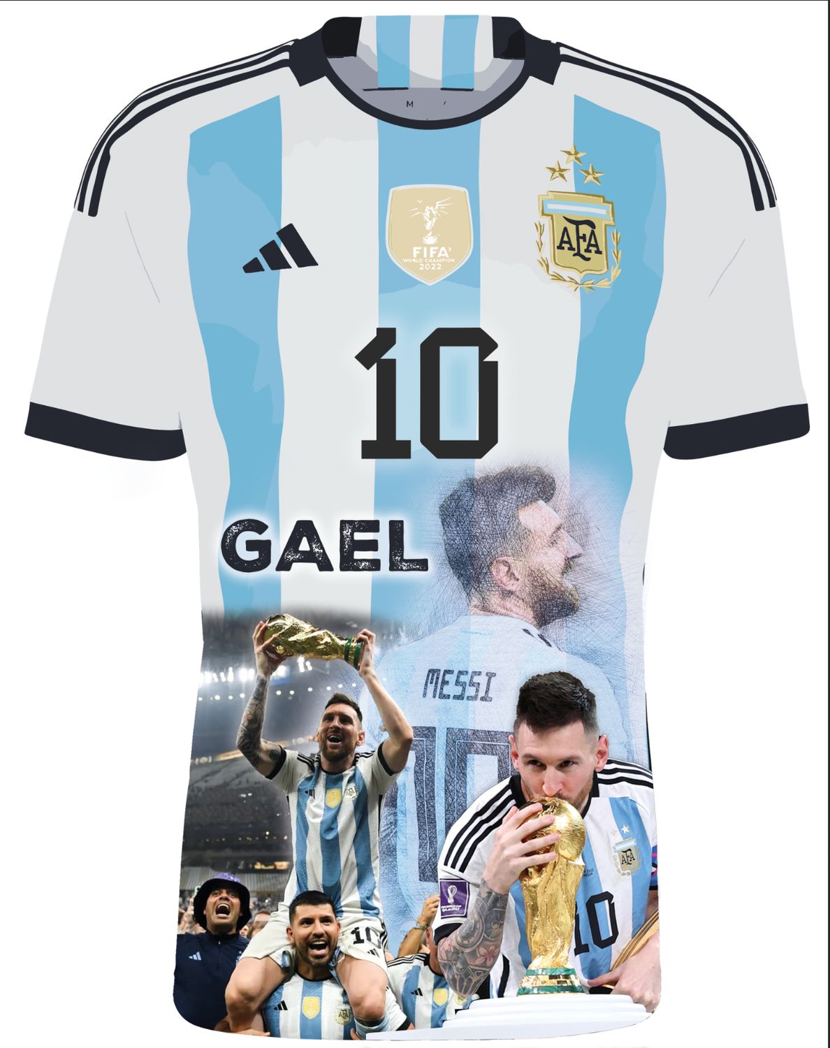 Camisa personalizada Messi