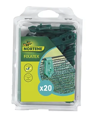 Nortene - Fixatex rögzítőkapocs zöld, 2x2,5 cm 20db/ csomag