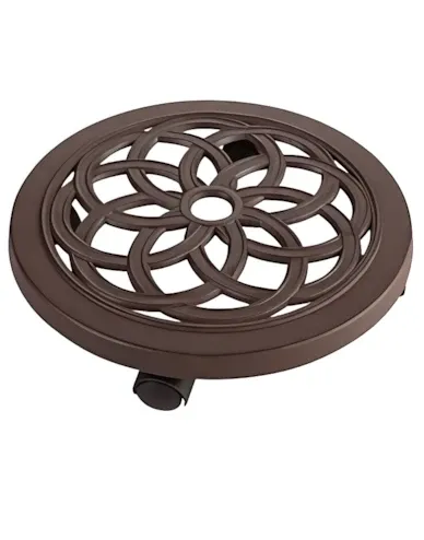 Nortene - Flora Roll Alu fém virágalátét, sötétszürke, 30 cm