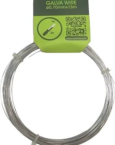 Nortene - Galvawire galvanizált dróthuzal ezüst, 0,70 mmx15 m