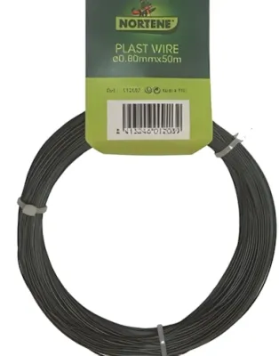 Nortene - Plast Wire műanyagbevonatos  galvanizált dróthuzal, zöld, 0,8 mm x 50 m