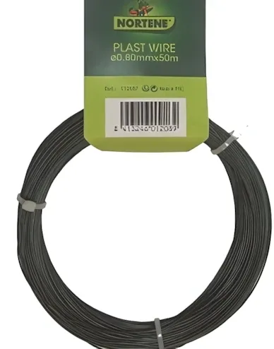Nortene - Plast Wire műanyagbevonatos  galvanizált dróthuzal, zöld, 0,8 mm x 50 m