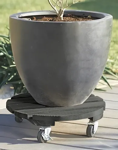 Nortene- Flora Roll Color keményfa virágalátét, antracit, 30 cm