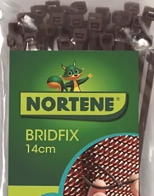 Nortene - BRIDFIX műanyag gyorskötöző barna 14 cm