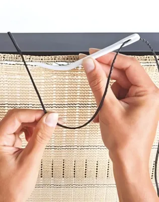 Nortene - Fixing Cord tű és zsineg, fekete 25m