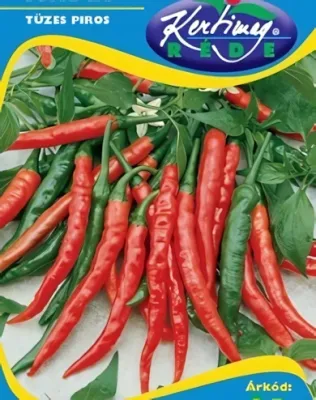 Tüzes piros fűszerpaprika  - erős paprika vetőmag