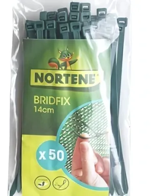Nortene - BRIDFIX műanyag gyorskötöző zöld 14cm