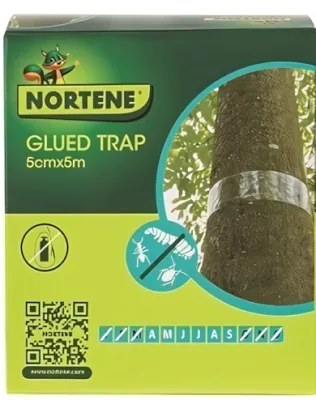 Nortene - Glued Trap ragasztóval bevont védőszalag, csíkcsapda, 5cm x 5 m