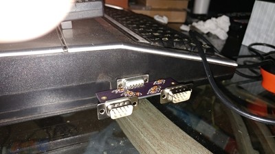 TI-99/4a to Atari Joystick adapter assembled