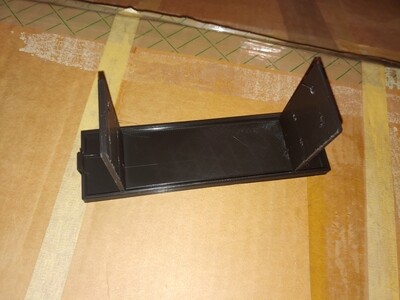 3D Printed 5.25" drive bay blank face plate with 3.5" mounting brackets