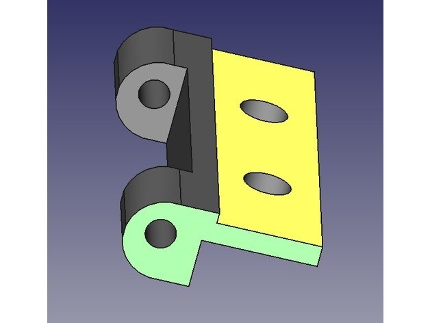 3d printed Tandon TM-100-x 5.25" floppy door hinge