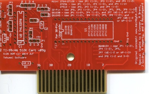 PCB Fetzner 512k ROM cartridge board (bare)