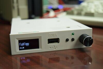 GOTEK usb floppy disk emulator, oled display flashfloppy firmware installed BEIGE w/oled and rotary encoder