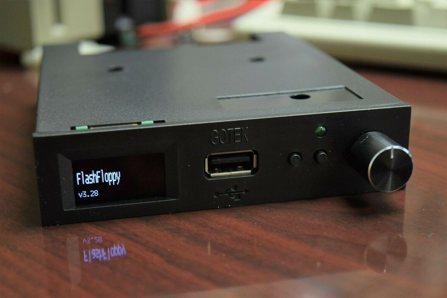 GOTEK usb floppy disk emulator, oled display flashfloppy firmware installed BLACK w/oled and rotary encoder