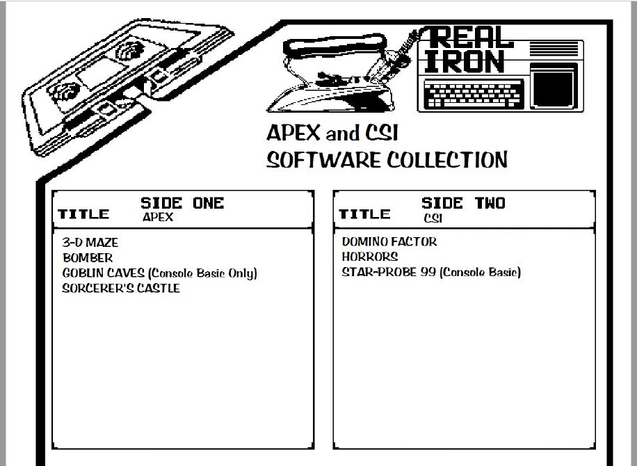 Real Iron - APEX and CSI COLLECTION cassette