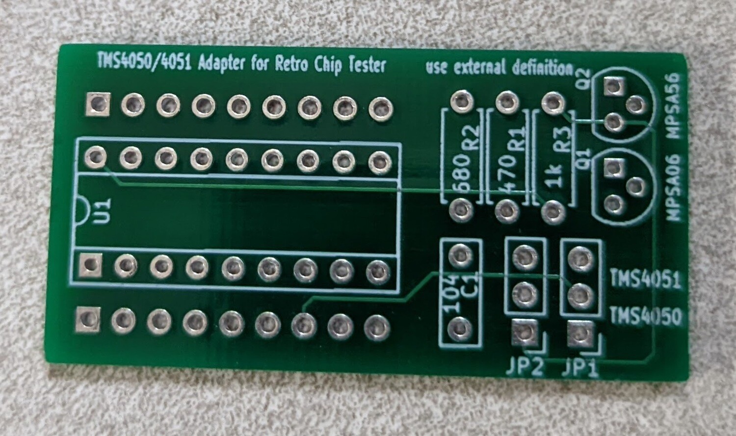 Retro chip tester adapter tms4050/4051