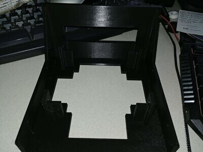 3D printed full height 5.25" drive bay adapter for 2  3.5" drive (goteks or floppys)