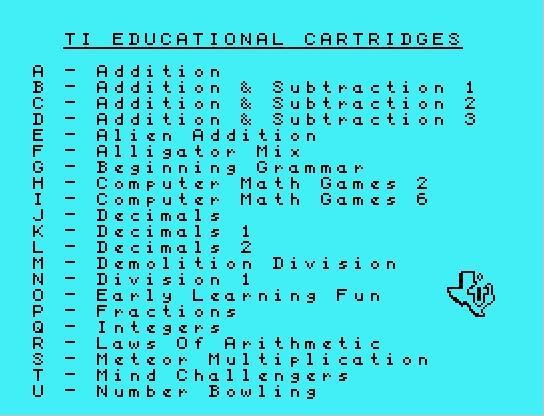512K Educational multi-cart -  Solid State Cartridge