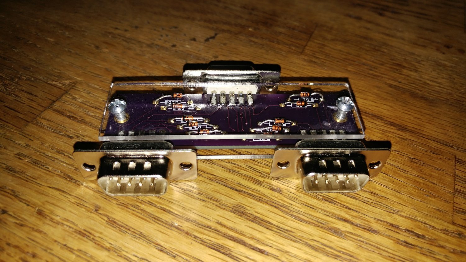 TI-99/4a to Atari Joystick adapter acrylic case add on