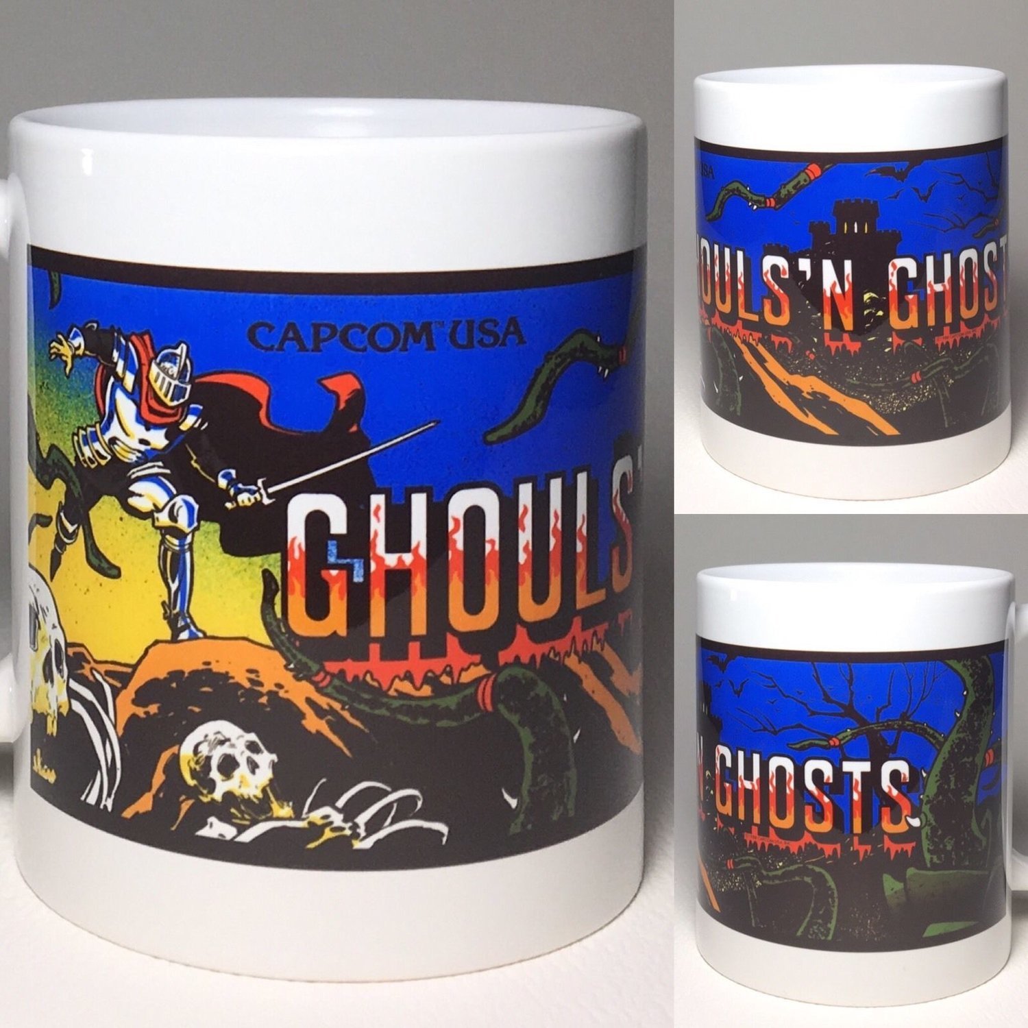 Ghouls and Ghosts Arcade Ceramic Coffee Cup Mug 11oz Capcom