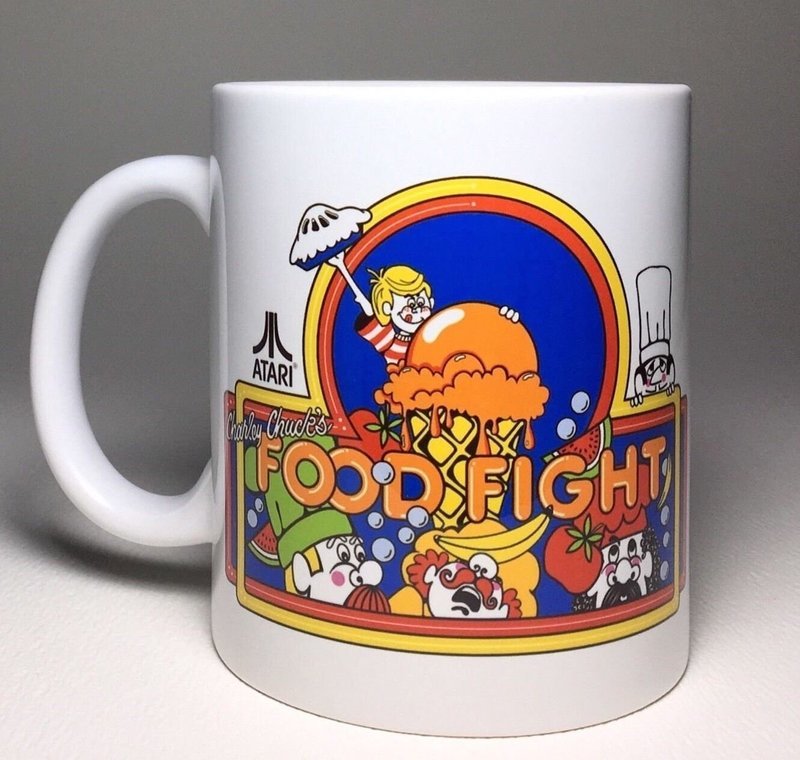 Food Fight Arcade Ceramic Coffee Cup Mug 11oz Atari