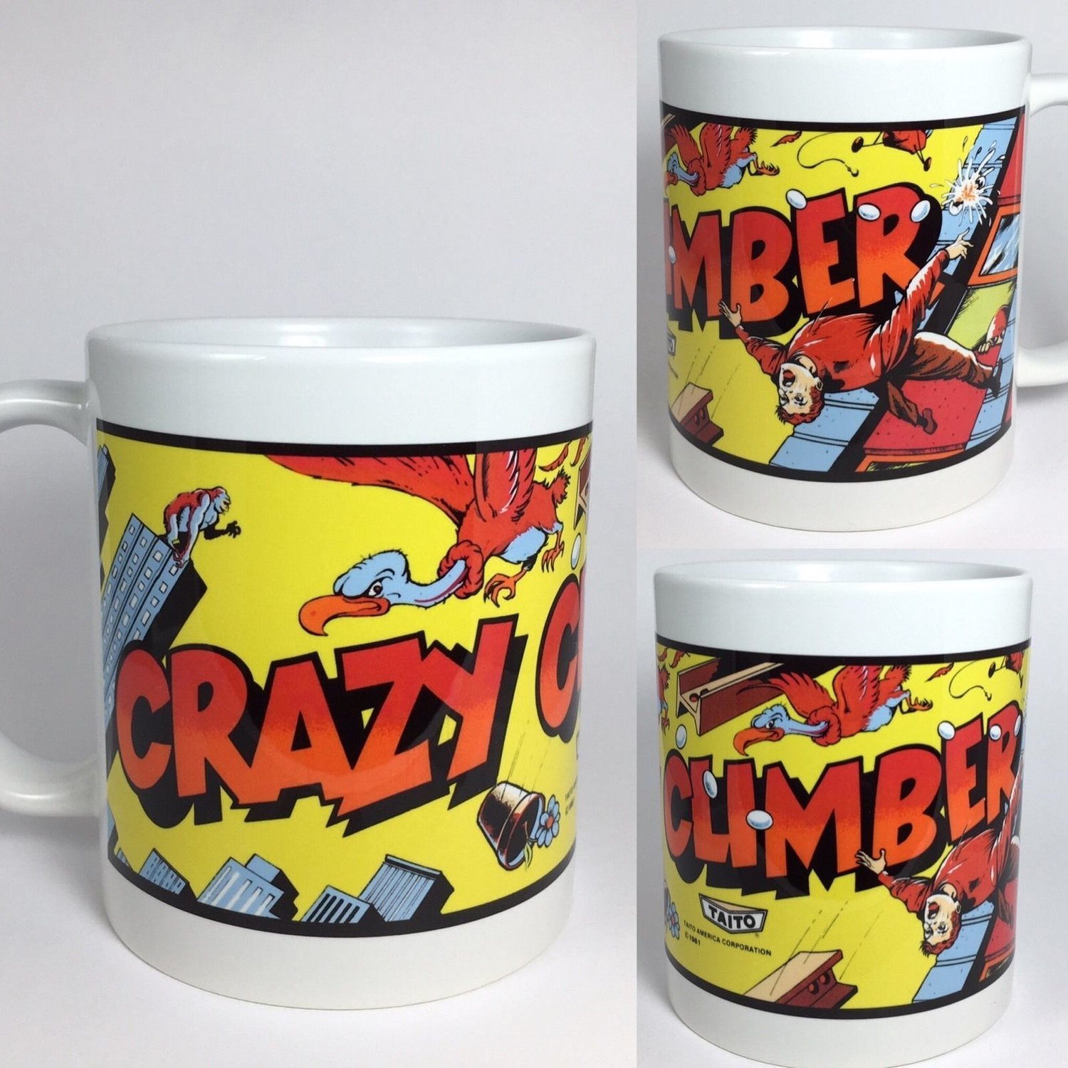 Crazy Climber Arcade Ceramic Coffee Cup Mug 11oz Nitsubishu