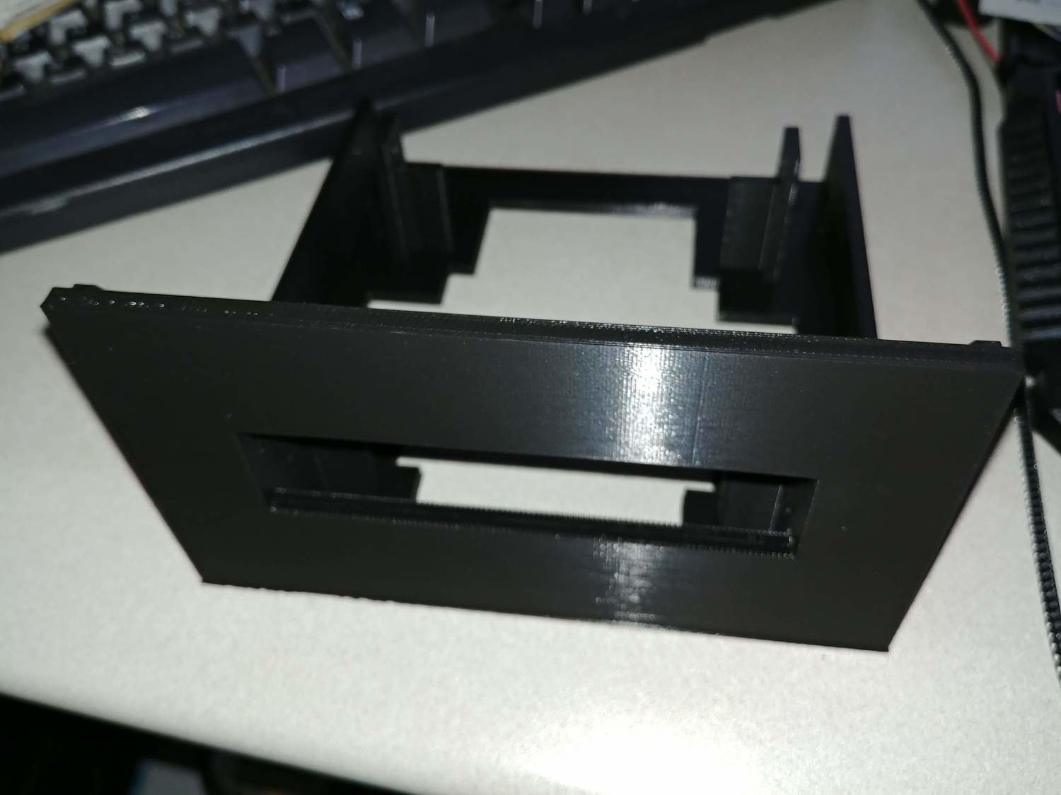 3D printed full height 5.25&quot; drive bay adapter for 1 3.5&quot; drive (gotek or floppy)