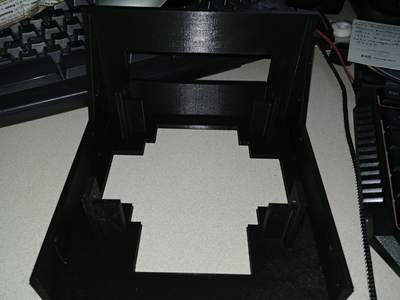 3D printed full height 5.25" drive bay adapter for 1 3.5" drive (gotek or floppy)