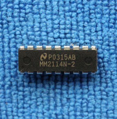 MM2114N-2 1024-bit (256 x 4) static MOS RAM DIP-18
